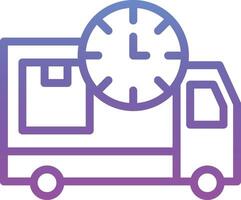 icono de vector de tiempo de entrega