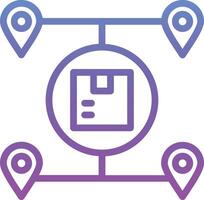 Parcels Distribution Vector Icon