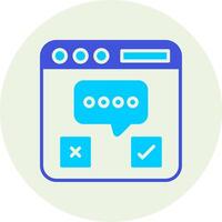 Browser Chat Vector Icon