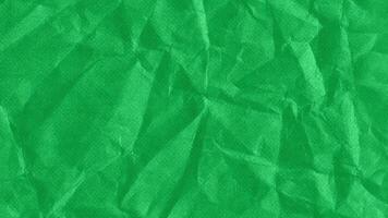 Crumpled paper, wrinkled paper texture stop motion seamless moving loop animation on green screen background video