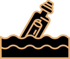 Message In A Bottle Vector Icon