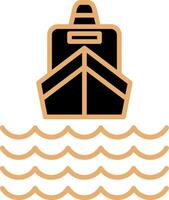 icono de vector de barco