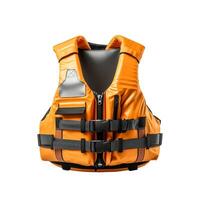 AI generated Life jacket isolated on white background ,photorealistic, AI generated photo