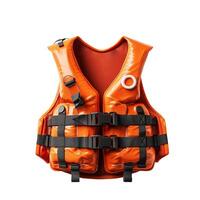 AI generated Life jacket isolated on white background ,photorealistic, AI generated photo