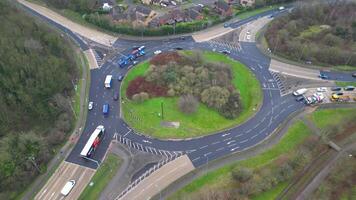 High Angle View of Kettering Town of Northamptonshire England United Kingdom. November 1st, 2023 video