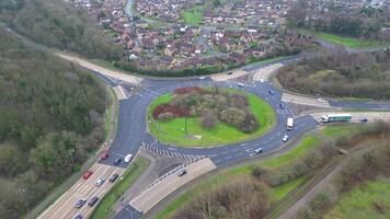 alto ángulo ver de kettering pueblo de Northamptonshire Inglaterra unido Reino. noviembre 1º, 2023 video