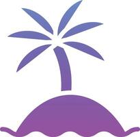 palma isla vector icono
