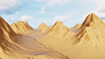 paysage avec montagnes relief, 3d le rendu. video