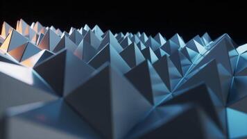 Abstract triangle shape geometry background, 3d rendering. video