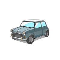 simple small gray car object vector