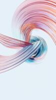 Flowing curve lines background, 3d rendering. video