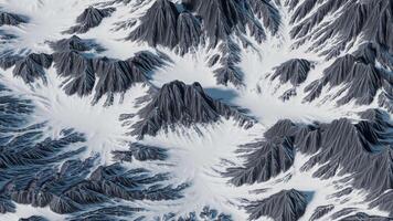 Snow mountains landform background, 3d rendering. video