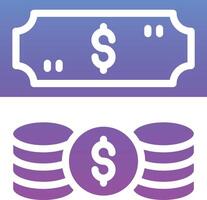 Cash and Coins Vector Icon