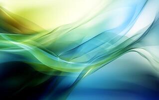 Tranquil Horizon Abstract Background with Blue and Green Palette photo