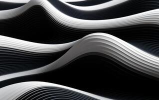 Futuristic Motion 3D Rendering of Abstract Background with White and Black Striped Line Texture photo