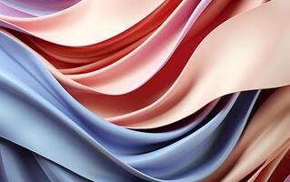 Soft Fabric Layers 3D Render of Smooth Textured Background photo