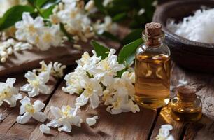 AI generated the ingredients of the jasmine essential oil photo