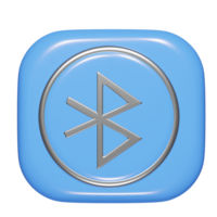 Bluetooth icona 3d rendere png