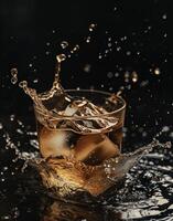 AI generated an iced drinks poured out photo