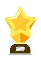 oro estrella premio para gratificante para logros en deporte o cine vector