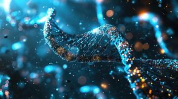 AI generated DNA technology abstract concept for a cell, or for a genome photo