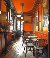 AI generated l'un des cafes le consultat paris photo