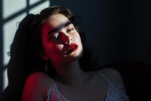 AI generated light and dark beauty fashion photo