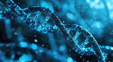 AI generated DNA technology abstract concept for a cell, or for a genome photo