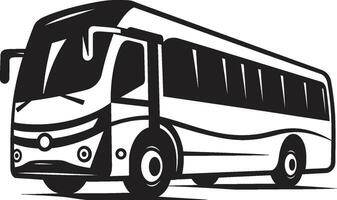 tránsito esencia negro vector emblema viaje resplandor monocromo autobús símbolo
