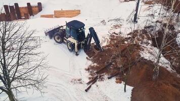 Footage of the heavy construction road equipment during works. Industrial video