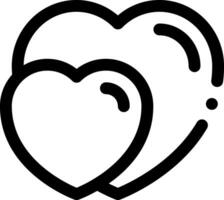 esta icono o logo corazones icono o otro dónde eso explica el símbolos o elementos acerca de sentimientos o formas de amor etc y ser usado para web, solicitud y logo diseño vector