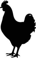 AI generated Silhouette chiken black color only vector