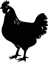 AI generated Silhouette chiken black color only vector