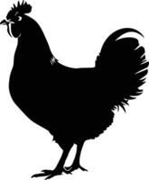 ai generado silueta pollo negro color solamente vector