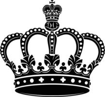 AI generated Silhouette king crown black color only vector