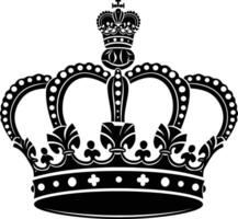 AI generated Silhouette king crown black color only vector