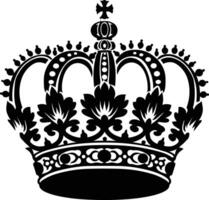 AI generated Silhouette king crown black color only vector