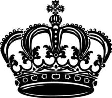 AI generated Silhouette king crown black color only vector