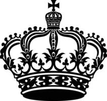 AI generated Silhouette king crown black color only vector