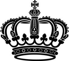 AI generated Silhouette king crown black color only vector