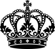 AI generated Silhouette king crown black color only vector