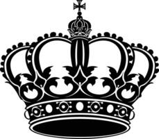 AI generated Silhouette king crown black color only vector