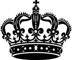 AI generated Silhouette king crown black color only vector