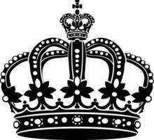 AI generated Silhouette king crown black color only vector