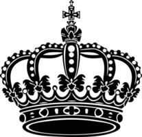 AI generated Silhouette king crown black color only vector