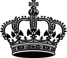 AI generated Silhouette king crown black color only vector