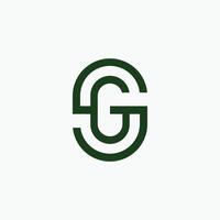 Initial letter sg logo or gs logo vector design template