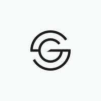 Initial letter sg logo or gs logo vector design template