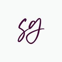 Initial letter sg logo or gs logo vector design template