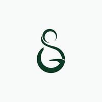 Initial letter sg logo or gs logo vector design template